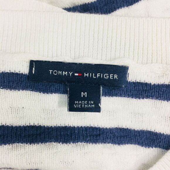 Tommy Hilfiger Striped Waffle Knit  Sweater Medium - Picture 6 of 7